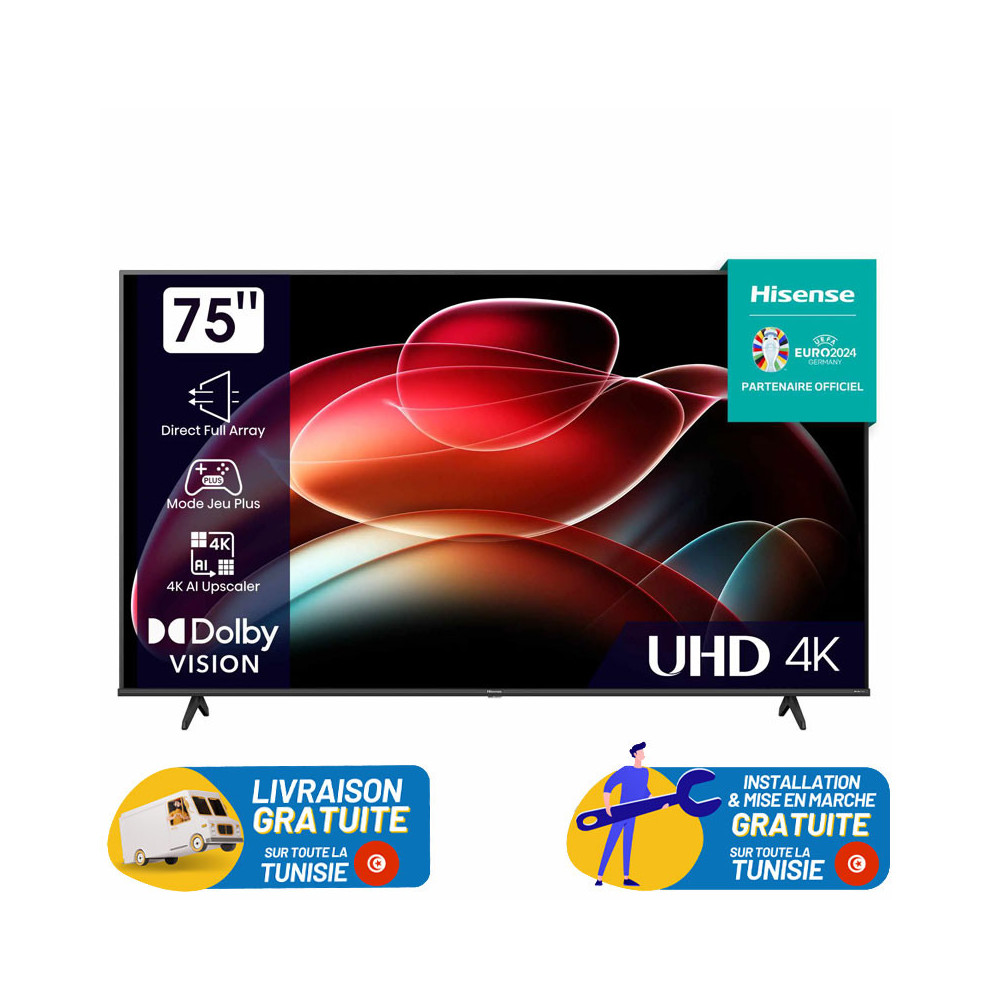 TV HISENSE 75" UHD 4K SMART TV / 75A6K