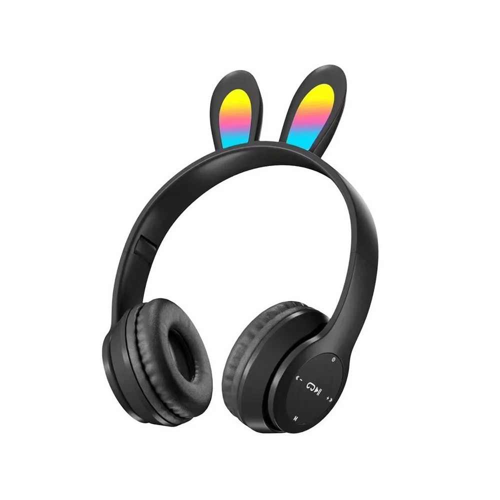 Casque Bluetooth P47R Pour Enfants-RABBIT -BLACK