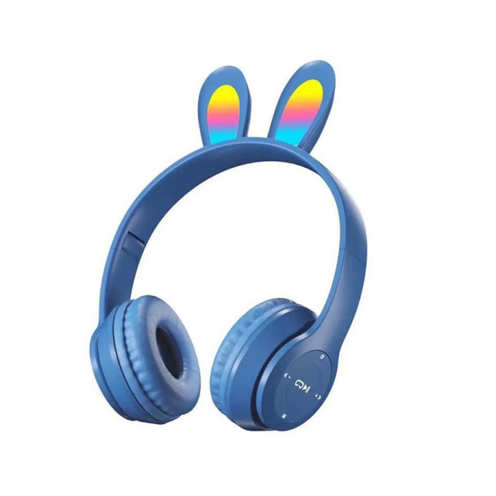 Casque Bluetooth P47R Pour Enfants-RABBIT -BLEU