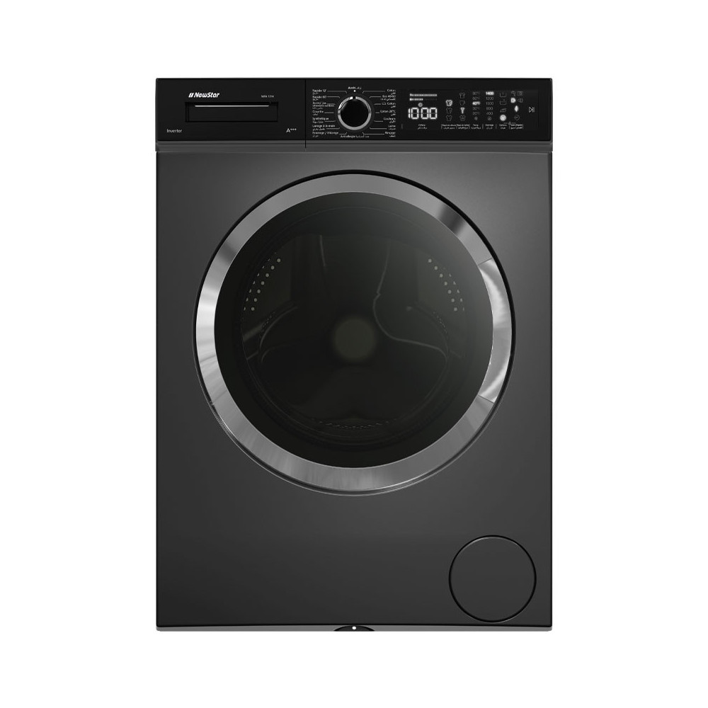 MACHINE A LAVER AUTOMATIQUE NEWSTAR 12 KG  DARK INOX BIG DOOR