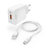 Chargeur rapide Hama avec câble de charge USB-C, 19,5 W, 1,5 m – 201626