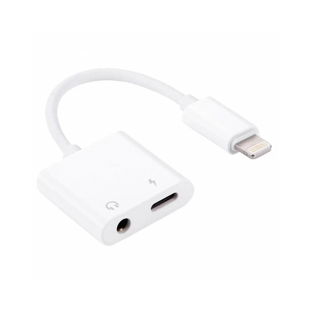 Adaptateur Lightning 2en1 MH-030 VERS Jack 3.5mm + PORT IPHONE