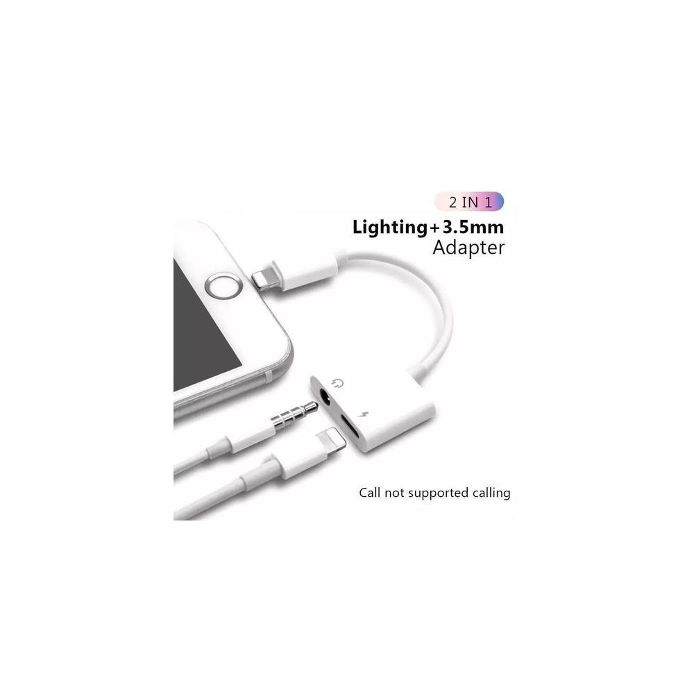 Adaptateur Lightning 2en1 MH-030 VERS Jack 3.5mm + PORT IPHONE