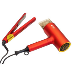 FLORENCE SECHE CHEVEUX 1500W + LISSEUR 1500W AVEC UN  PAQUET DE CADEAU ROUGE