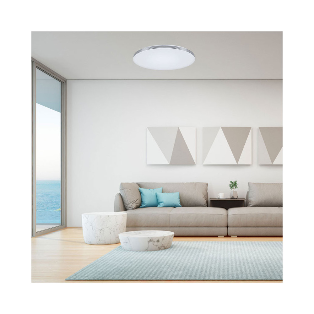 SmartLED KSIX Plafonnier Boreal, RGBIC +CCT, diamètre 38,5 cm, 5.600 blanc