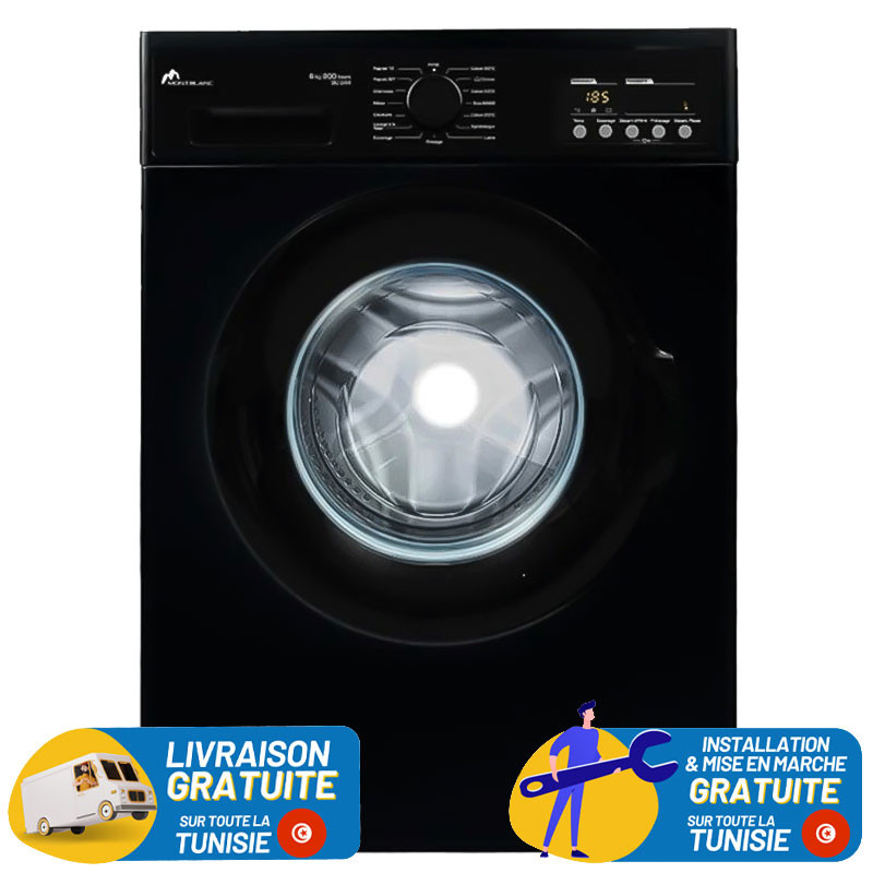 MACHINE A LAVER MONTBLANC 7KG /  NOIR / BU1050