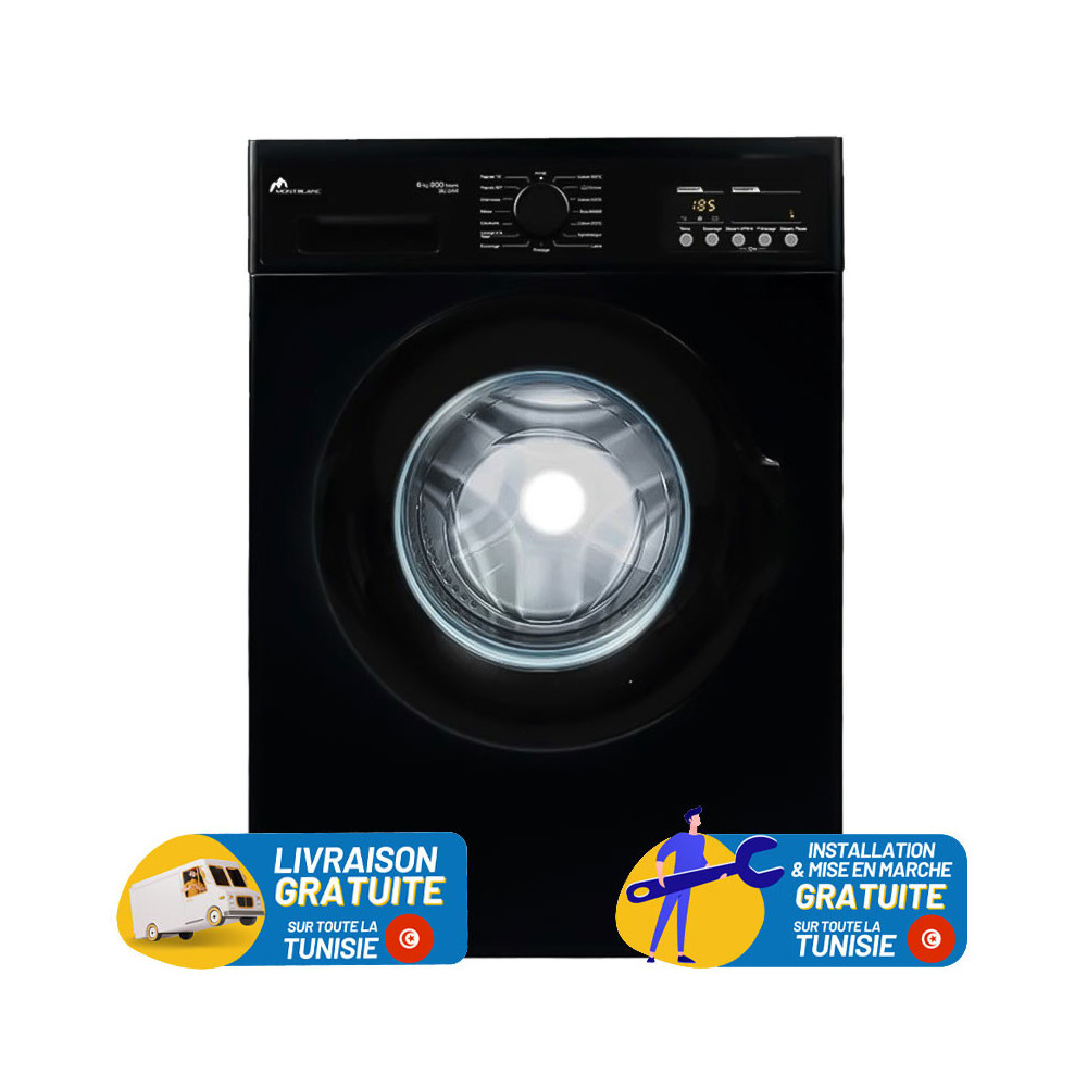 MACHINE A LAVER MONTBLANC 7KG /  NOIR / BU1050