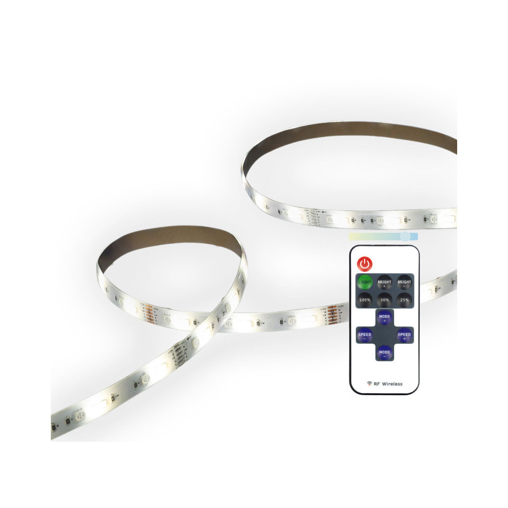 Bande LED KSIX 5 m, découpable, 2400 lm,CCT Whites, télécommande