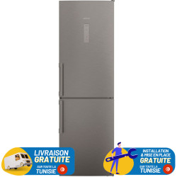 Réfrigérateur Combiné Ariston 335L / NoFrost / Inox avec Afficheur