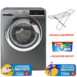 Lave linge Hoover H-WASH 300 LITE 10.5 KG Smart / 1400 trs / Silver