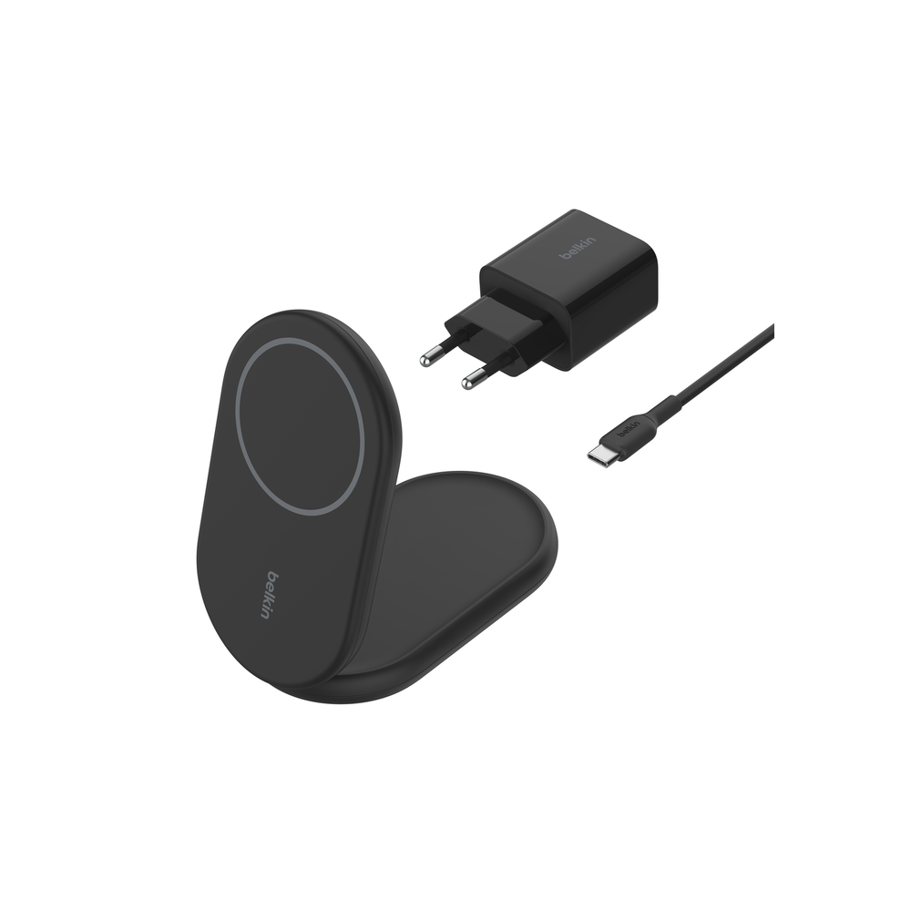 Socle de recharge aimanté et pliable avec Qi2 15 W / Noir