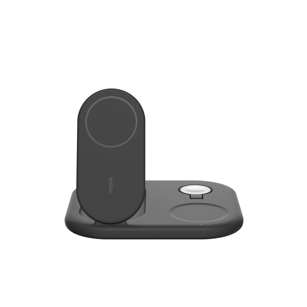 Socle de recharge 3-en-1 aimantée et pliable avec Qi2 15 W / Noir
