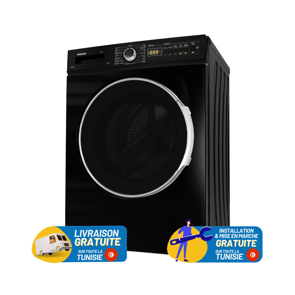 MACHINE A LAVER AUTOMATIQUE  NEWSTAR 10KG - NOIR