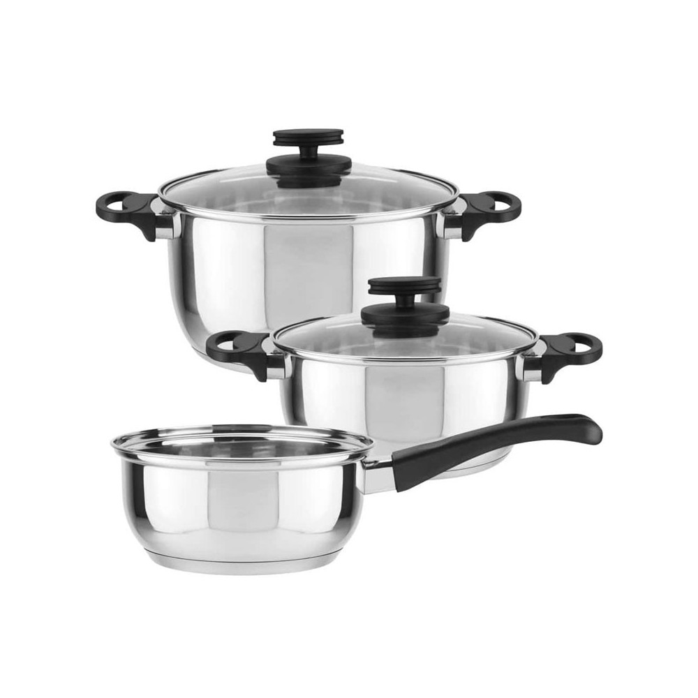 Set De Cuisine MAGEFESA 1.2L+6.4L+2.2L 5 PIECES -INOX