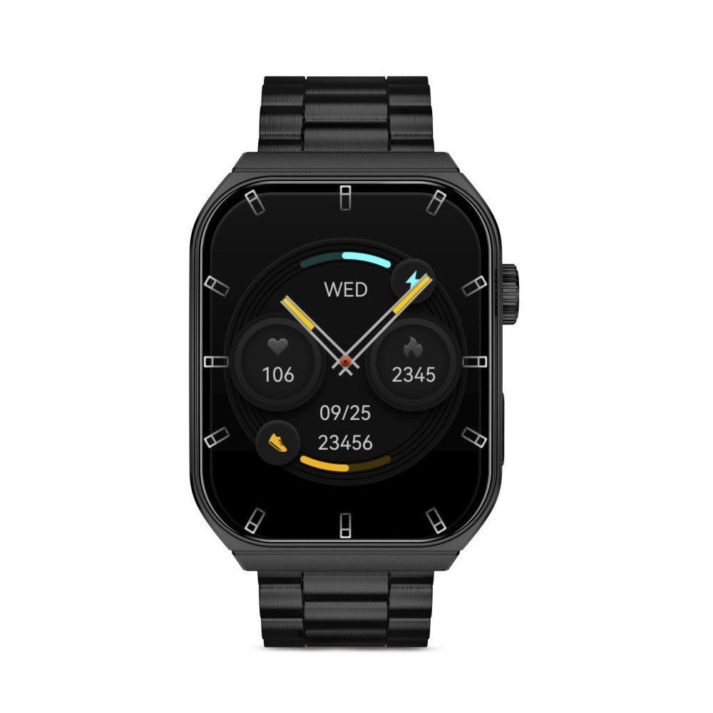 Montre connectée KSIX Olympo, écran AMOLED 1,96”, 2 bracelets, Noir