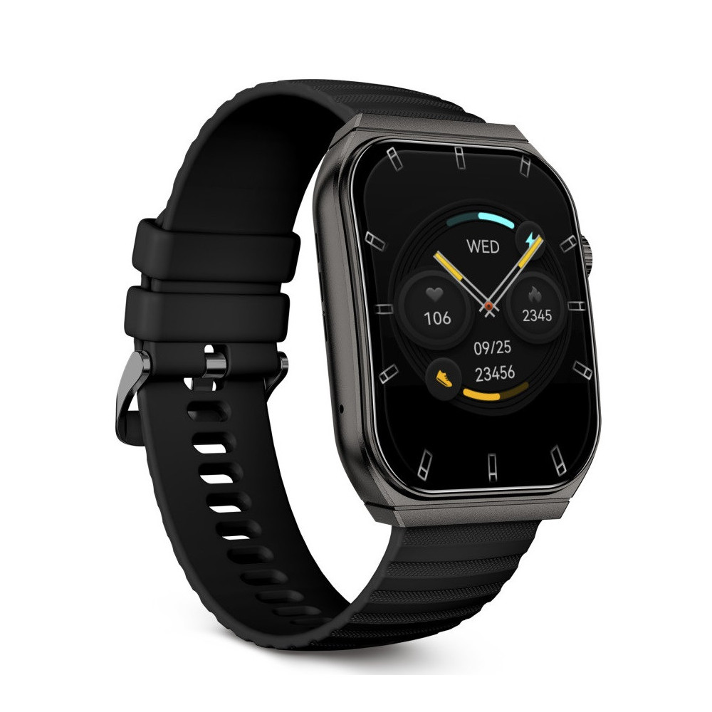 Montre connectée KSIX Olympo, écran AMOLED 1,96”, 2 bracelets, Noir