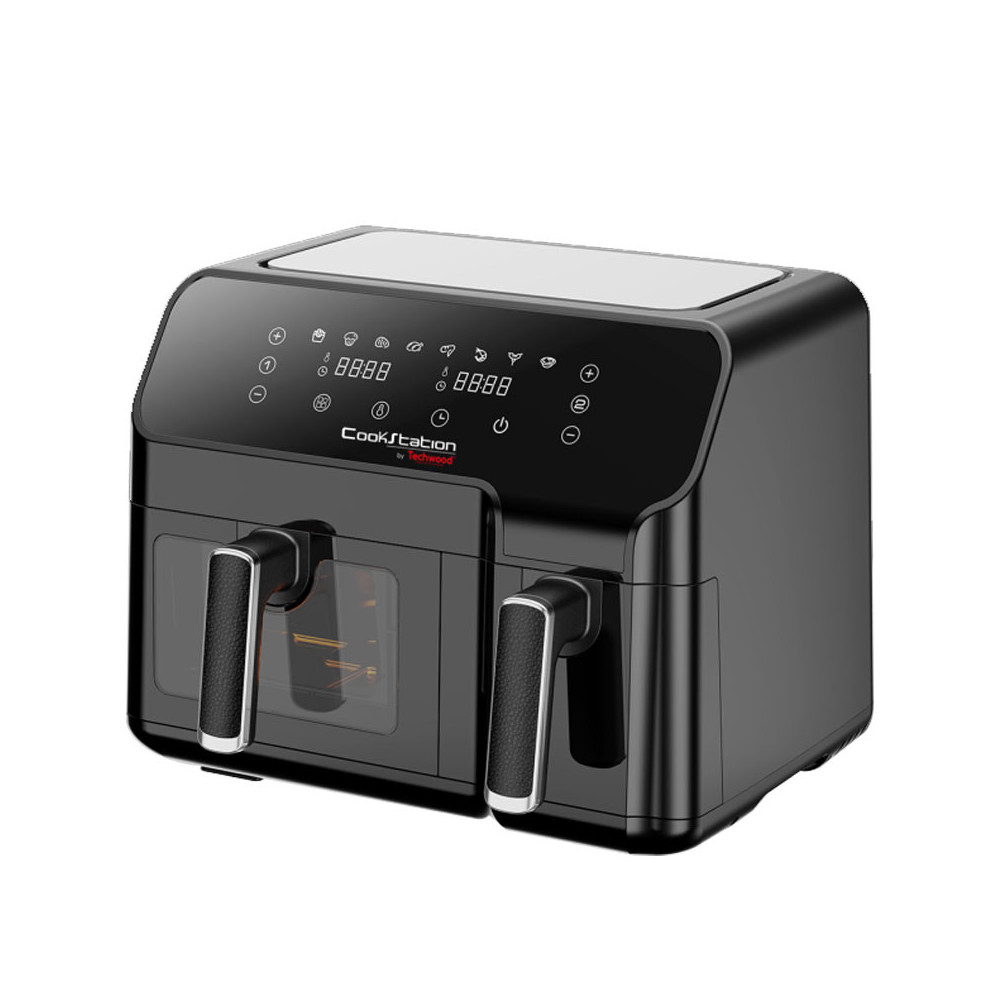 AIRFRYER DUO TECHWOOD 5.5L + 3.3L / Noir / CS-927