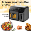 AIRFRYER DUO TECHWOOD 5.5L + 3.3L / Noir / CS-927