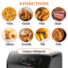 AIRFRYER DUO TECHWOOD 5.5L + 3.3L / Noir / CS-927