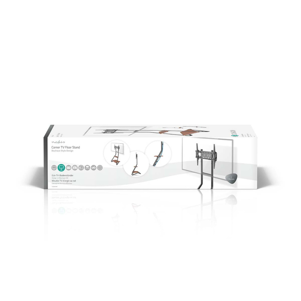 Support Fixe NEDIS Pour TV Au Sol 37'' - 75''- 40 kg - Noir / Marron