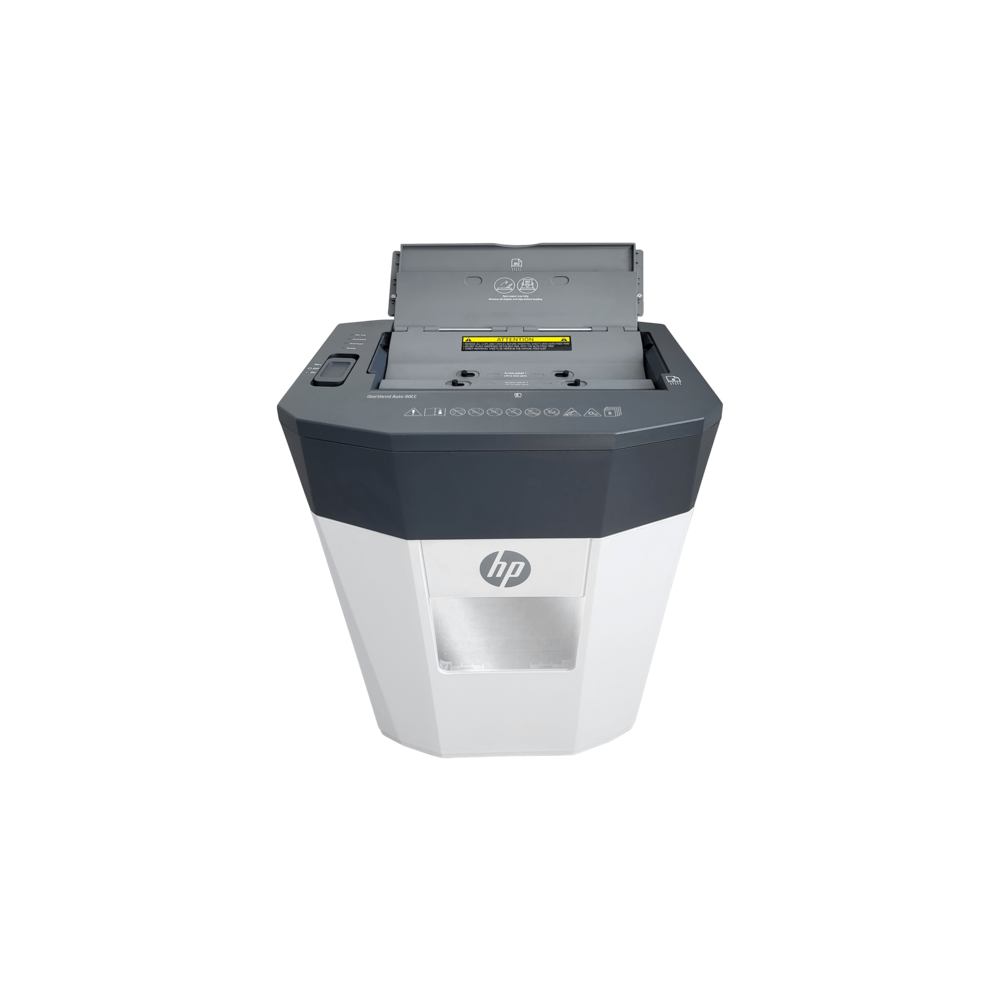 Destructeur de documents HP OneShred Auto 80CC / 15 Litres / Coupe Transversale / Blanc