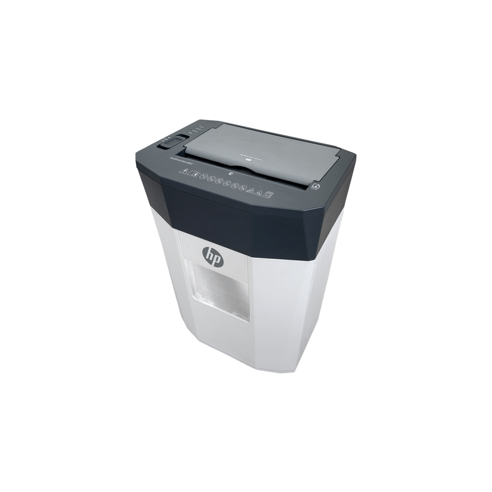 Destructeur de documents HP OneShred Auto 80CC / 15 Litres / Coupe Transversale / Blanc