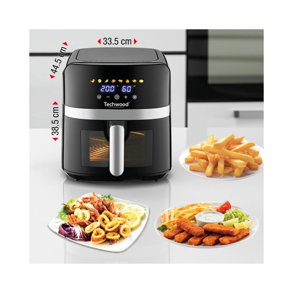 AIR FRYER TECHWOOD 8 Litres 1700W / Noir / TFR-806SHD
