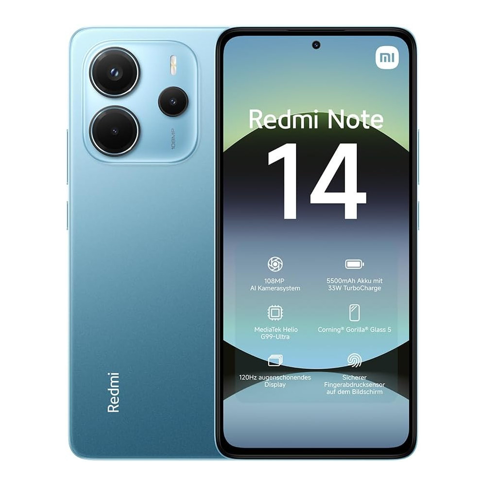 Smartphone XIAOMI Redmi Note 14 / 4G / 6 Go / 128 Go / Bleu