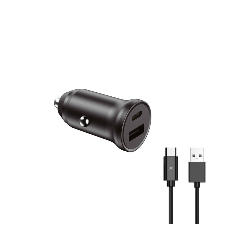 Chargeur de voiture 20 W, PD,Quick Charge 3.0, Multiport, Noir