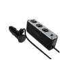 Adaptateur charge voiture Forever 3en1 avec câble USB noir