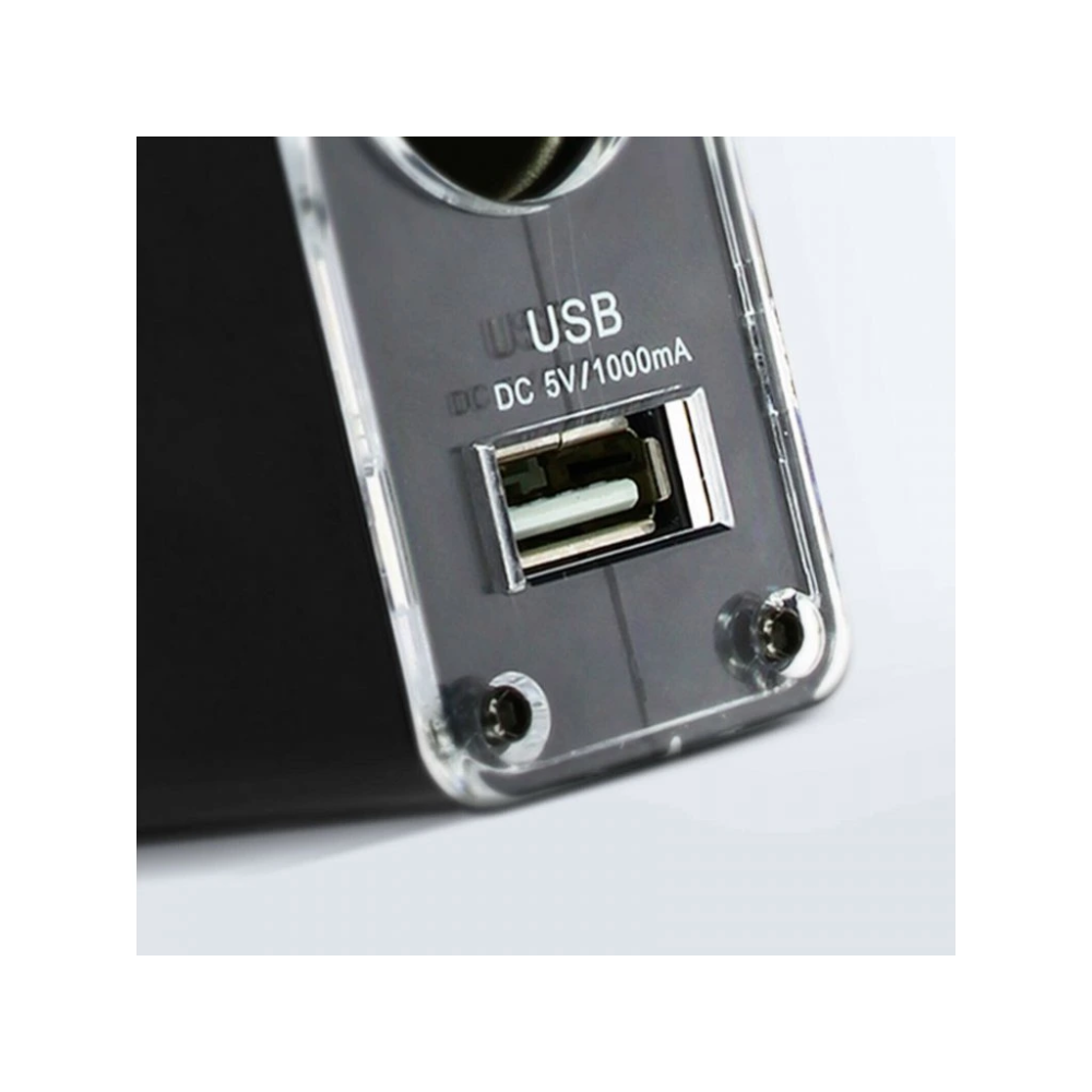 Adaptateur charge voiture Forever 3en1 avec câble USB noir
