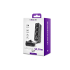 Adaptateur charge voiture Forever 3en1 avec câble USB noir