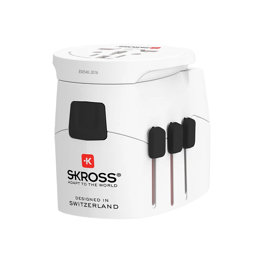 ADAPTATEUR DE VOYAGE SKROSS PRO LIGHT USB EARTHED 2 USB SLOT