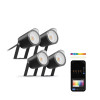 Lot de 4 balises extérieures SmartLED KSIX,WiFi+APP inclus, 18W
