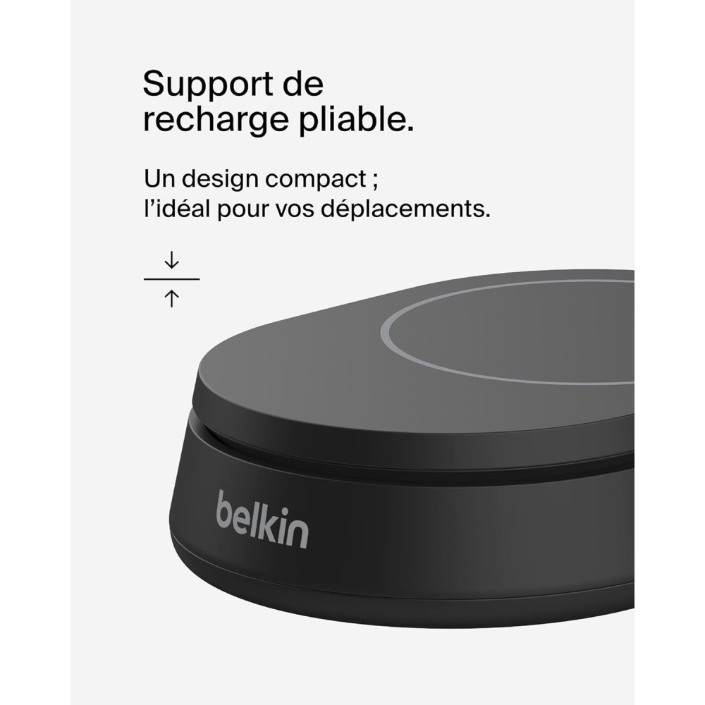 Support de recharge BELKIN BoostCharge Pro Qi2 et pliable (15 W) Noir