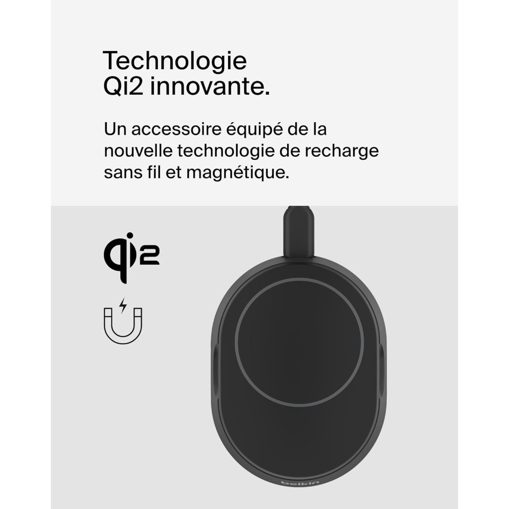 Support de recharge BELKIN BoostCharge Pro Qi2 et pliable (15 W) Noir
