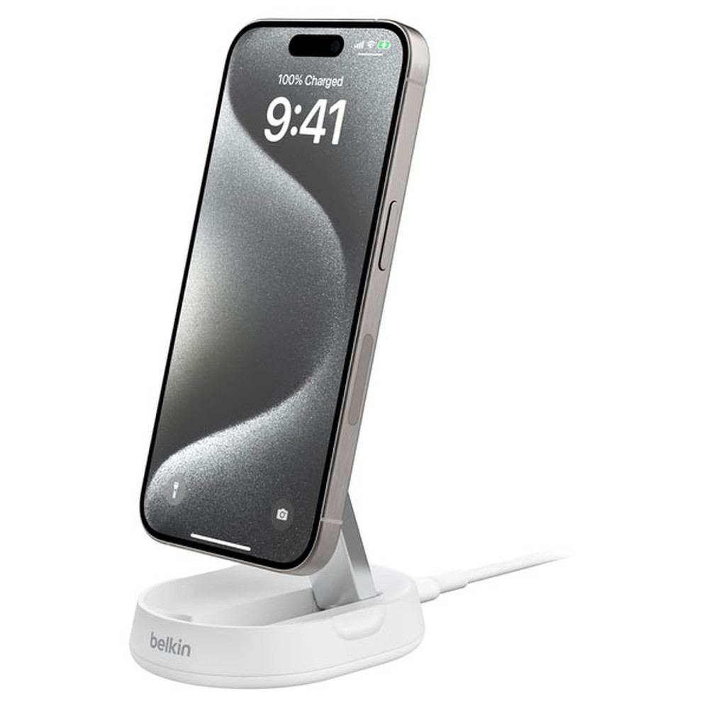 Support de recharge BELKIN BoostCharge Pro Qi2 et pliable (15 W) BLANC
