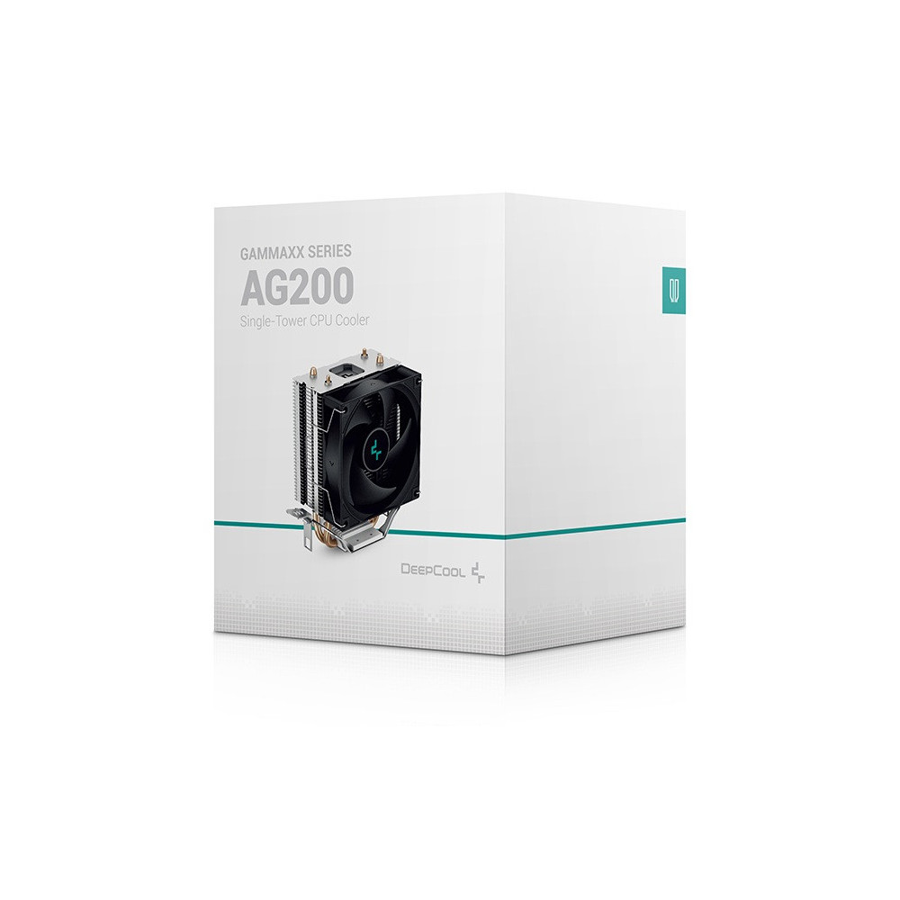 Refroidisseur d'air pour processeur DeepCool AG200 / LGA 1700 / AM5 / Noir