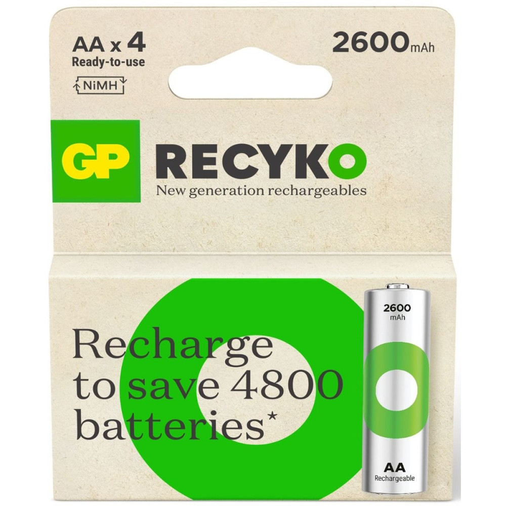 4 x Pile Rechargeables GP 1.2V 2600mAh