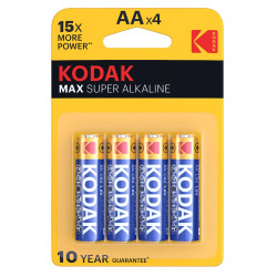 4 Piles KODAK Max AlKaline...
