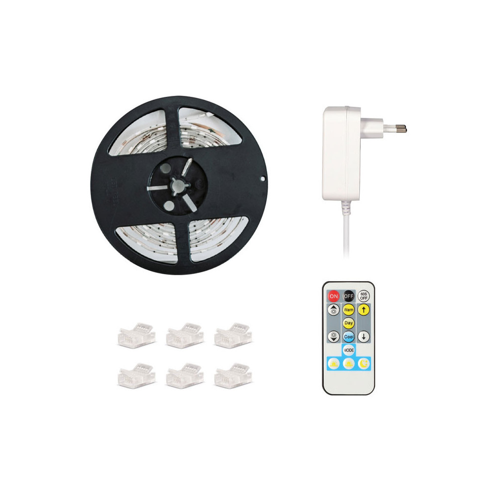 Bande LED 5 mètres SmartLED KSIX, Réglable, 1000 lumens, CCT Blanc