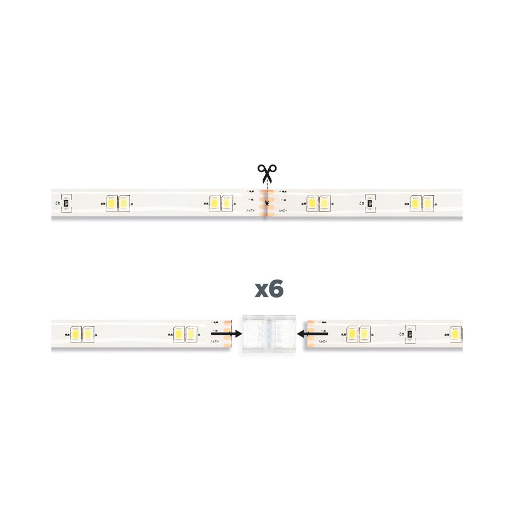 Bande LED 5 mètres SmartLED KSIX, Réglable, 1000 lumens, CCT Blanc