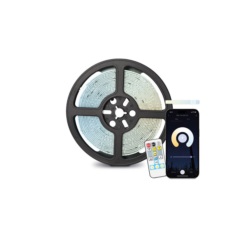Bande LED 5 mètres SmartLED KSIX, Réglable, 1000 lumens, CCT Blanc