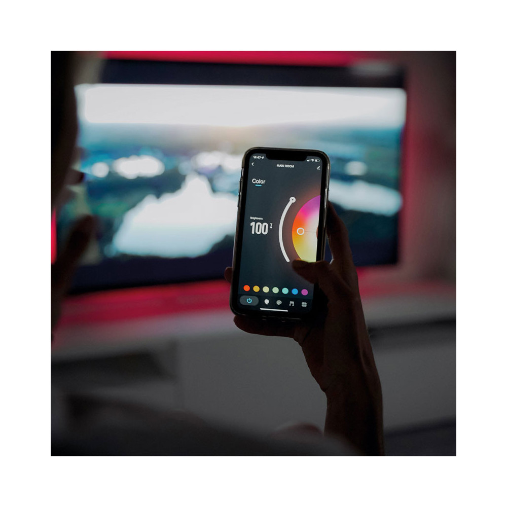 Bandes LED TV colorées KSIX, application ncluse, télécommande, 16 c