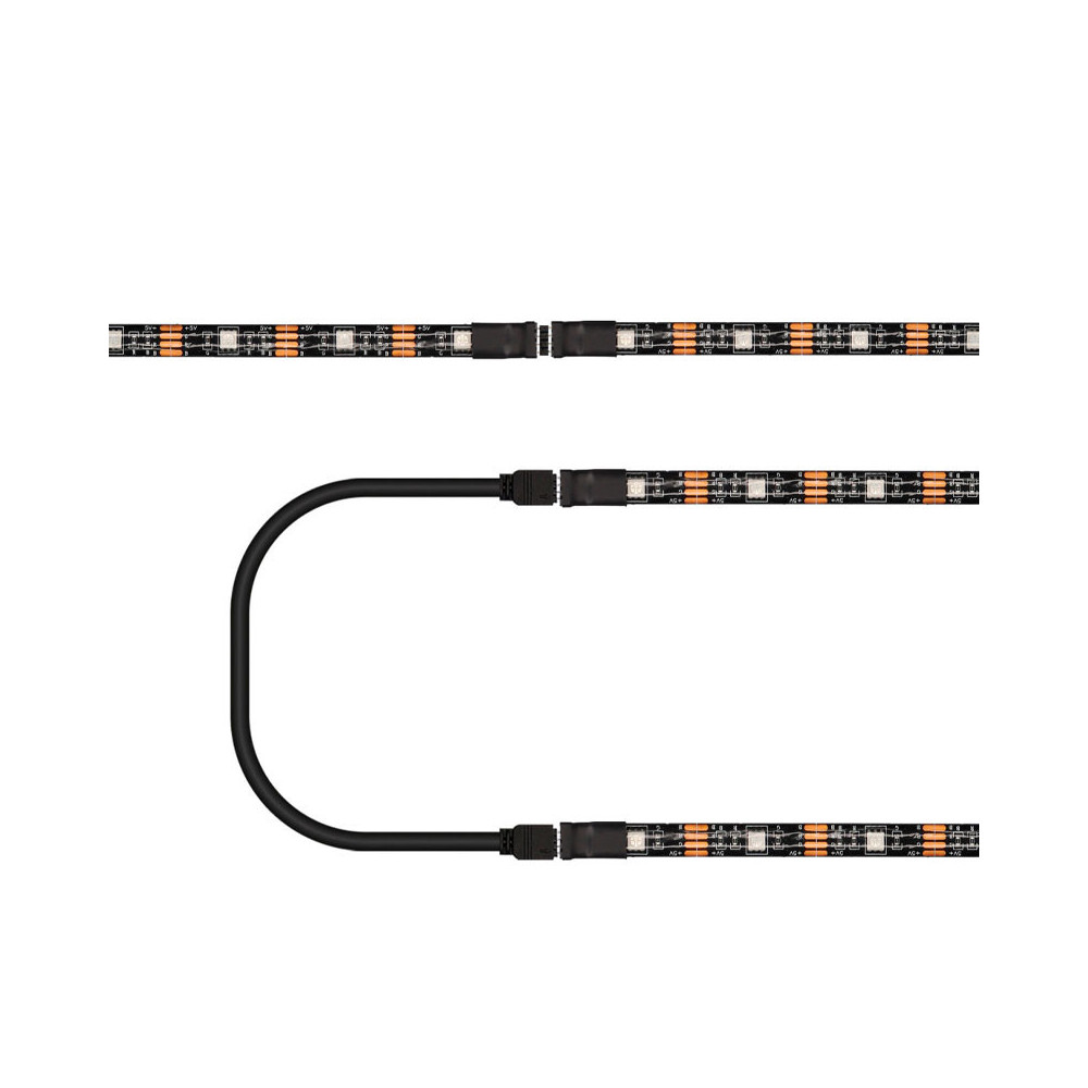 Bandes LED TV colorées KSIX, application ncluse, télécommande, 16 c