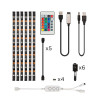 Bandes LED TV colorées KSIX, application ncluse, télécommande, 16 c
