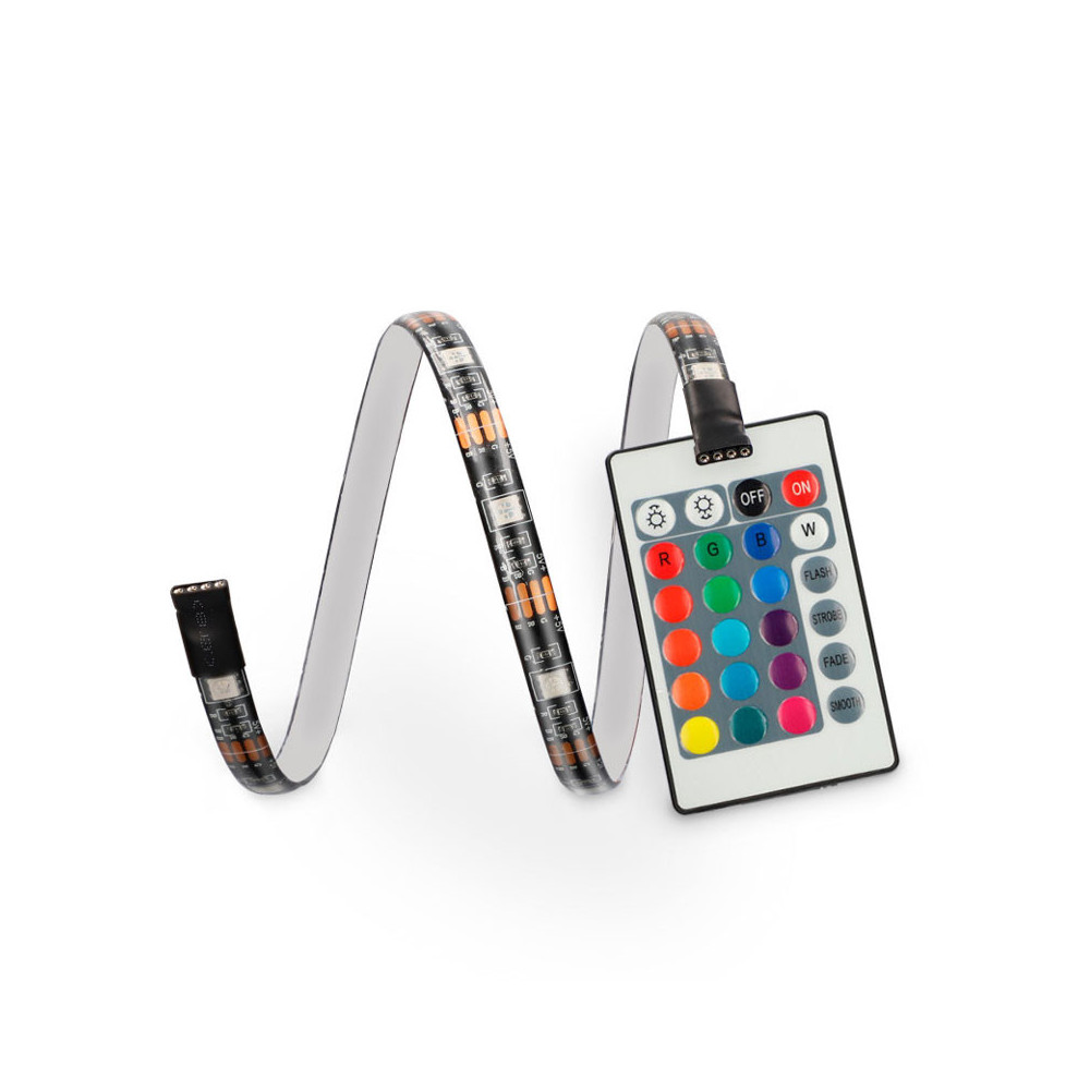 Bandes LED TV colorées KSIX, application ncluse, télécommande, 16 c
