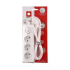 Multiprise SOMEF 3 Modules Avec Bouton poussoir 3 M - Blanc