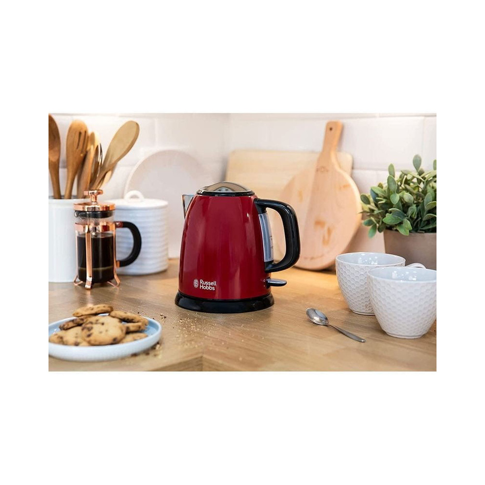 Bouilloire RUSSEL HOBBS inoxydable 1 Litre / 2400W / Rouge