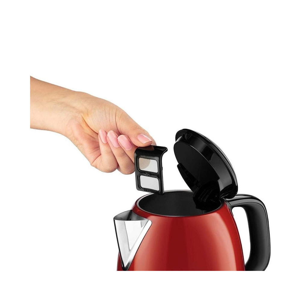 Bouilloire RUSSEL HOBBS inoxydable 1 Litre / 2400W / Rouge